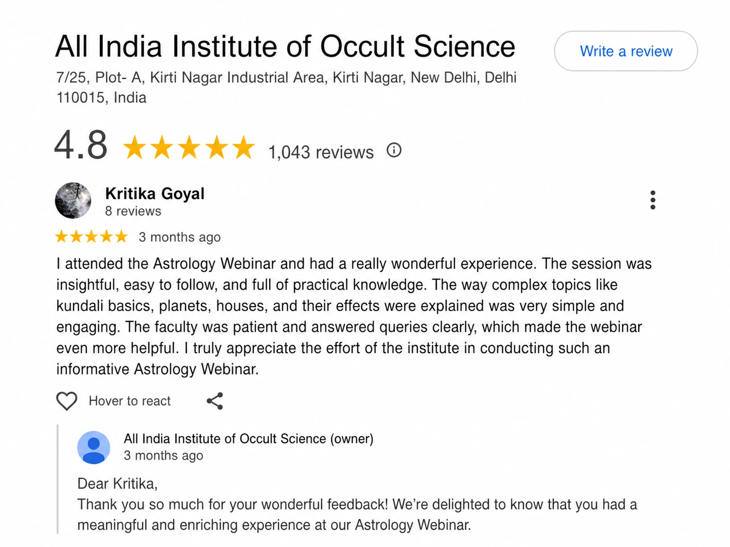 review